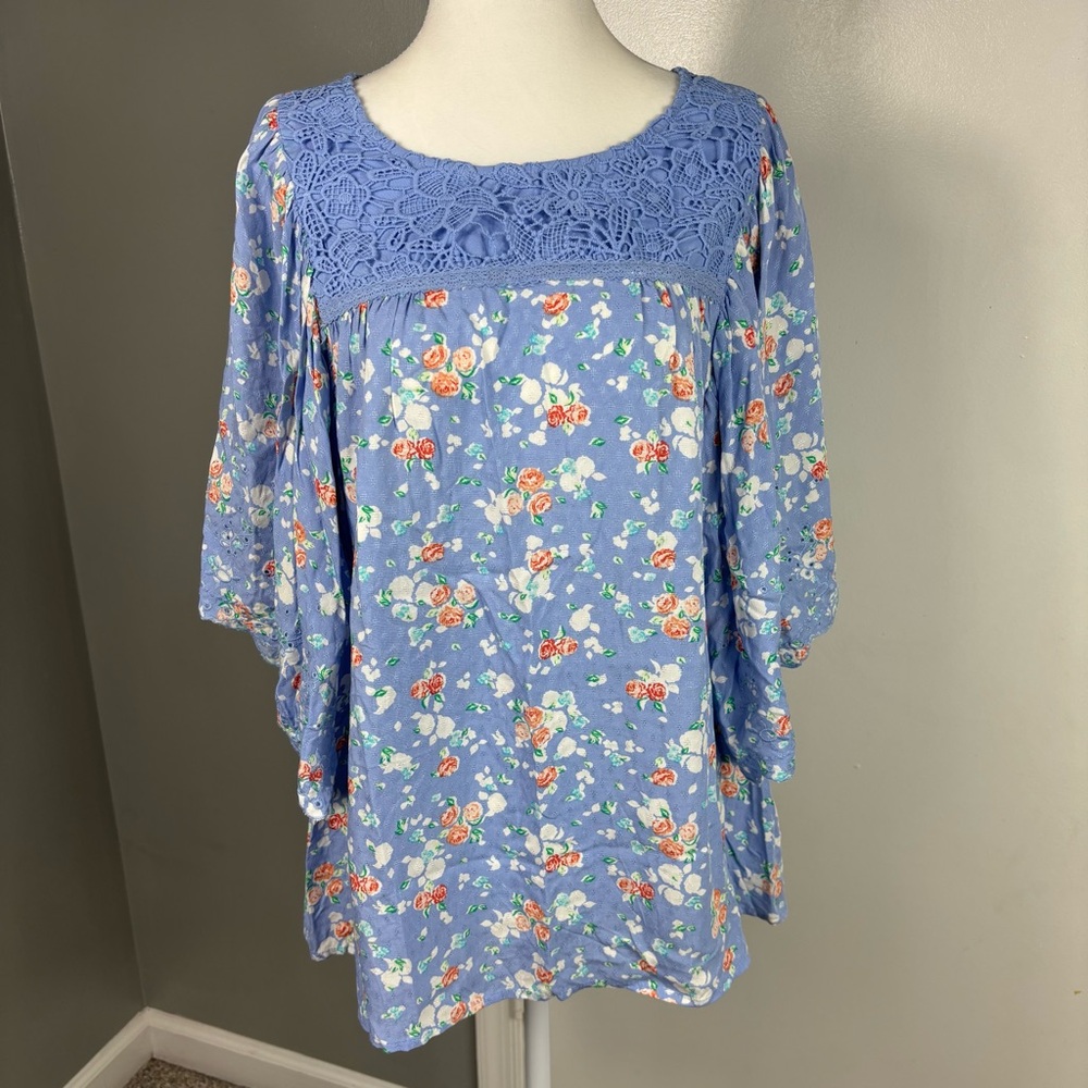 Matilda Jane Boho Floral Spring Blouse Size XL